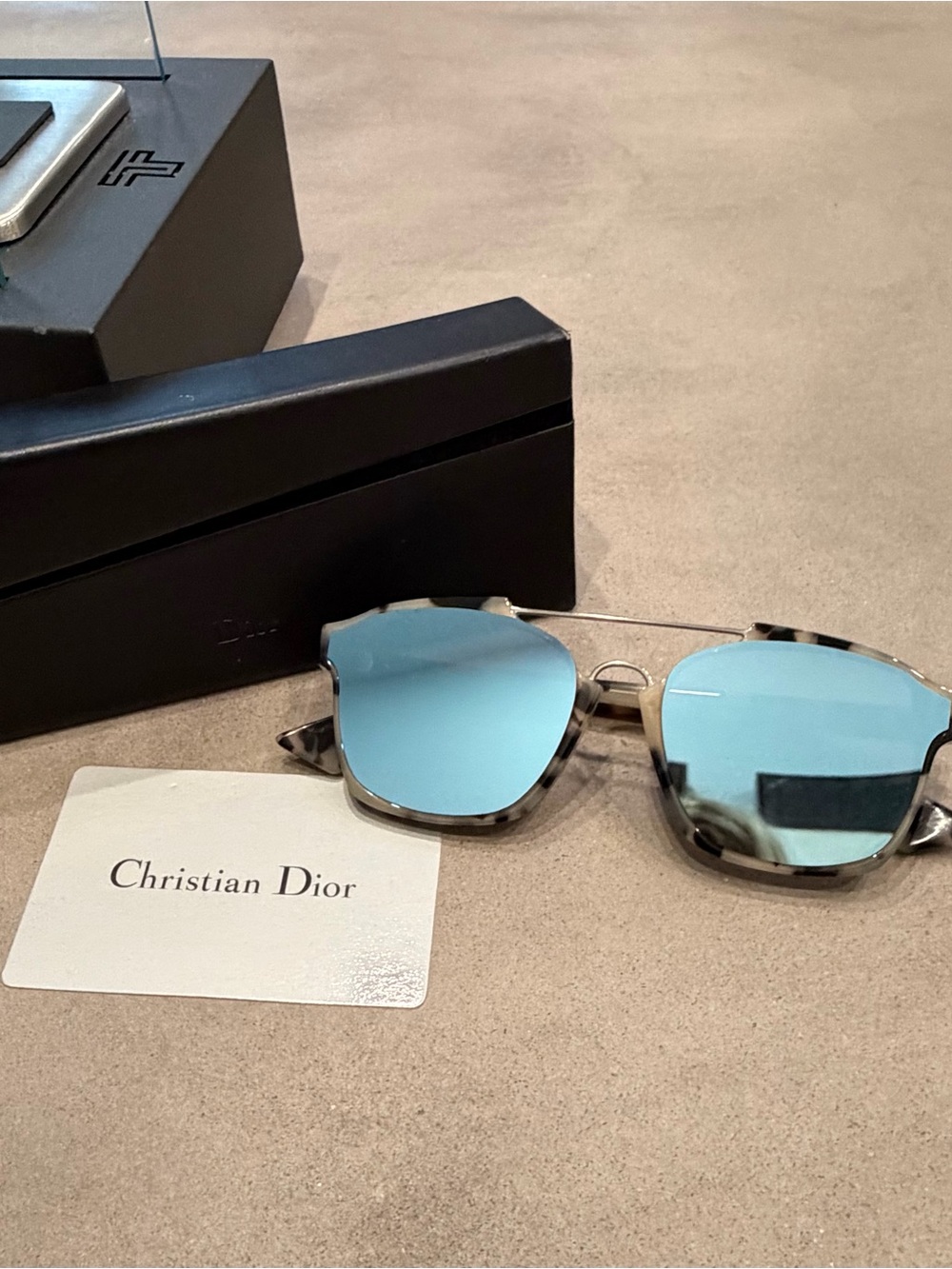 Dior Unisex Flat Mirrored Blue Lens Sunglasses *Show Stopper*